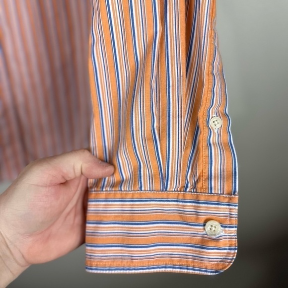 Chaps xlarge easy care p 2 p 25” length 31 preowned orange / blue - Picture 7 of 7